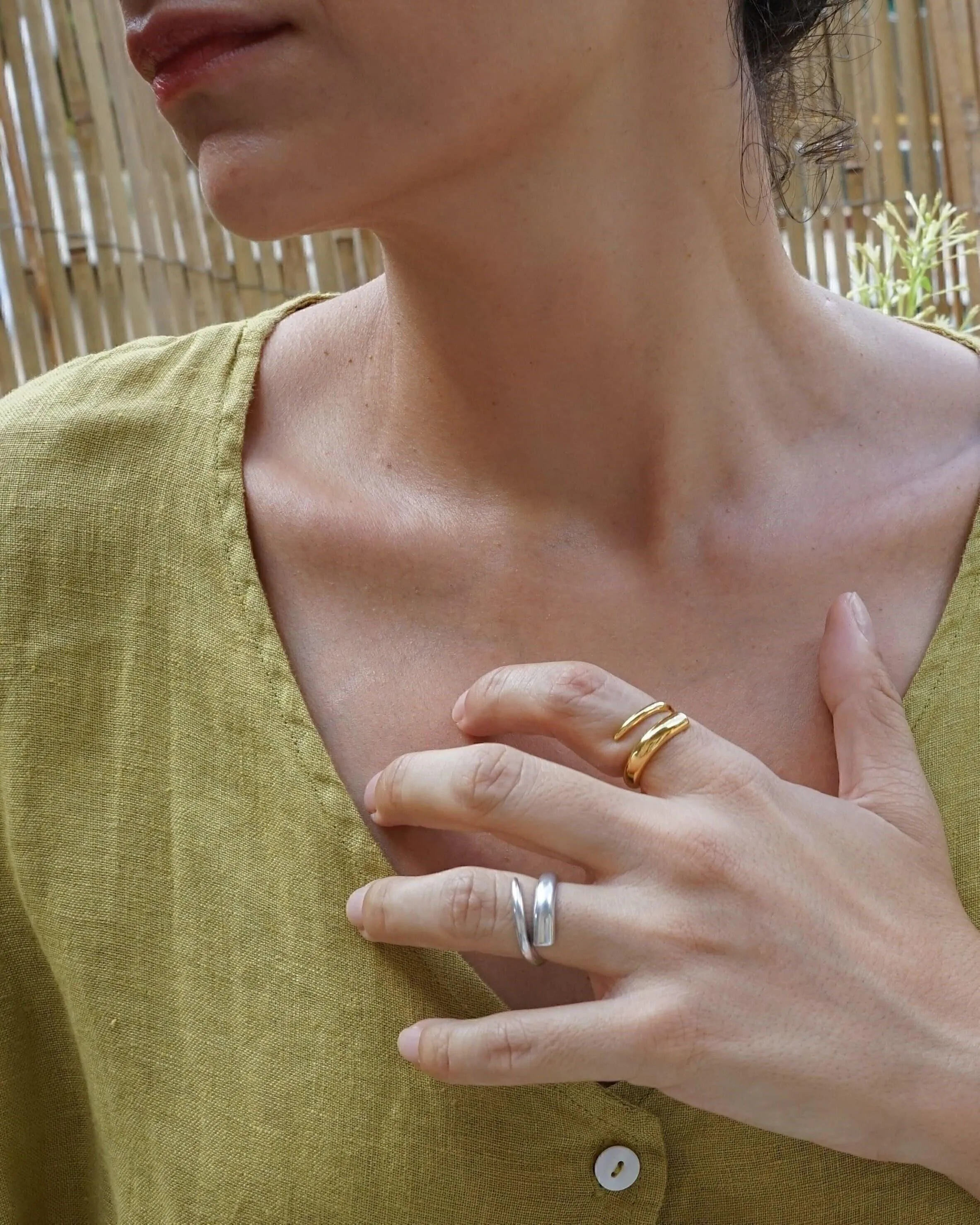 Silver Soft Open Twisted Ring