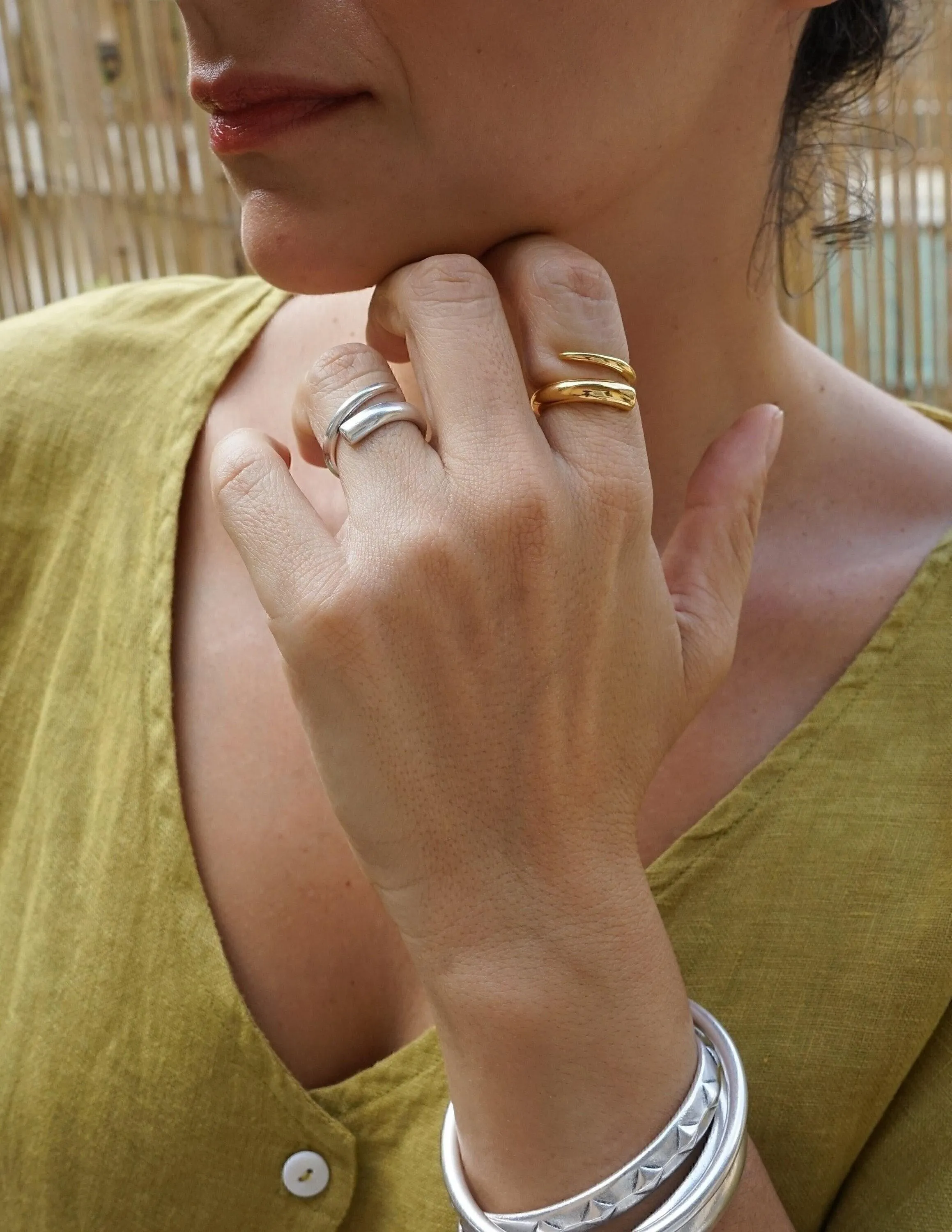 Silver Soft Open Twisted Ring