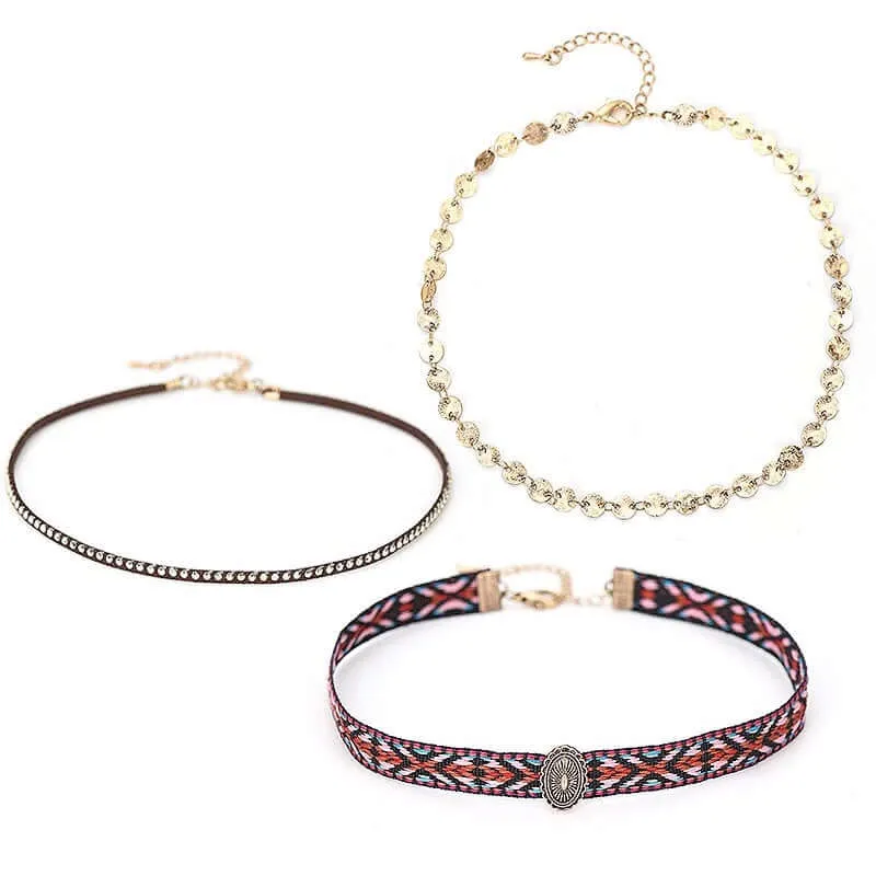 Southwestern Suede Choker Set