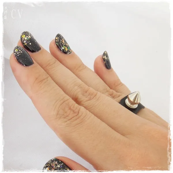Spike Leather Ring