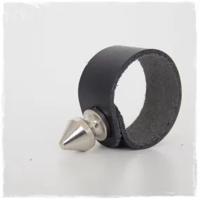 Spike Leather Ring