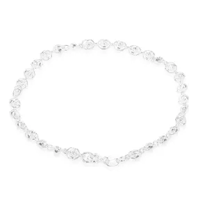 Sterling Silver 20cm Fancy Link and Ball Bracelet