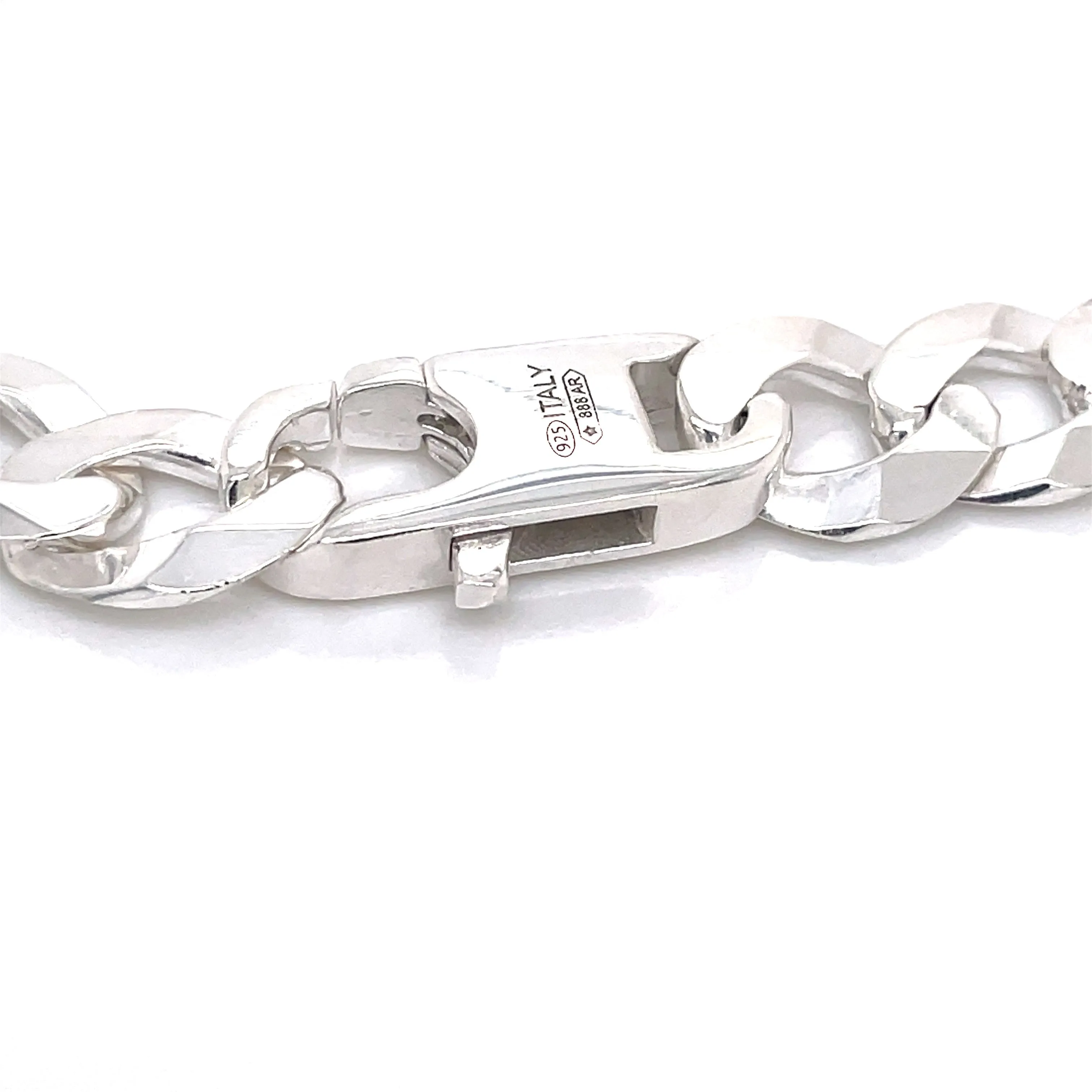 Sterling Silver Gents Curb I.D Bracelet