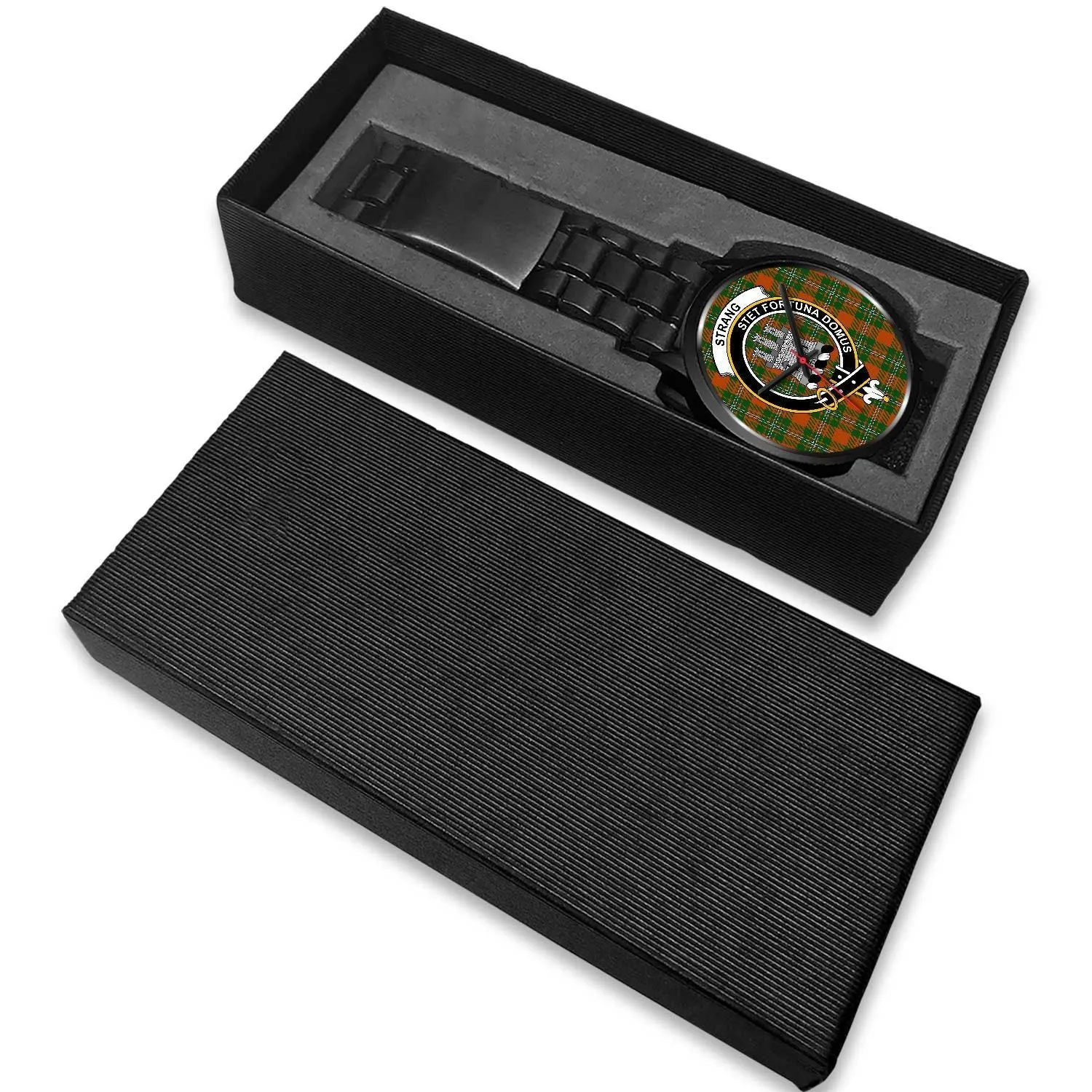 Strang Clan Badge Tartan Black Watch
