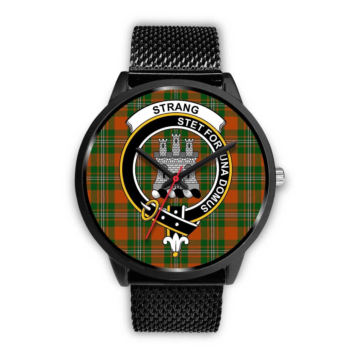 Strang Clan Badge Tartan Black Watch