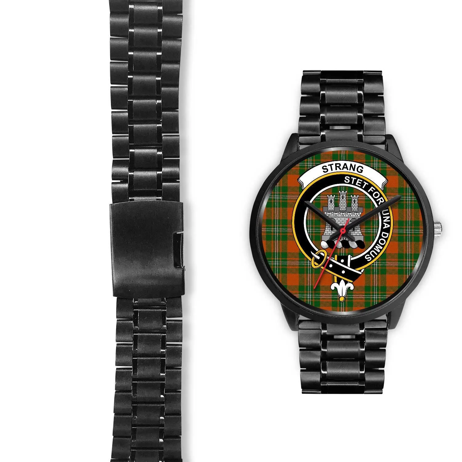 Strang Clan Badge Tartan Black Watch