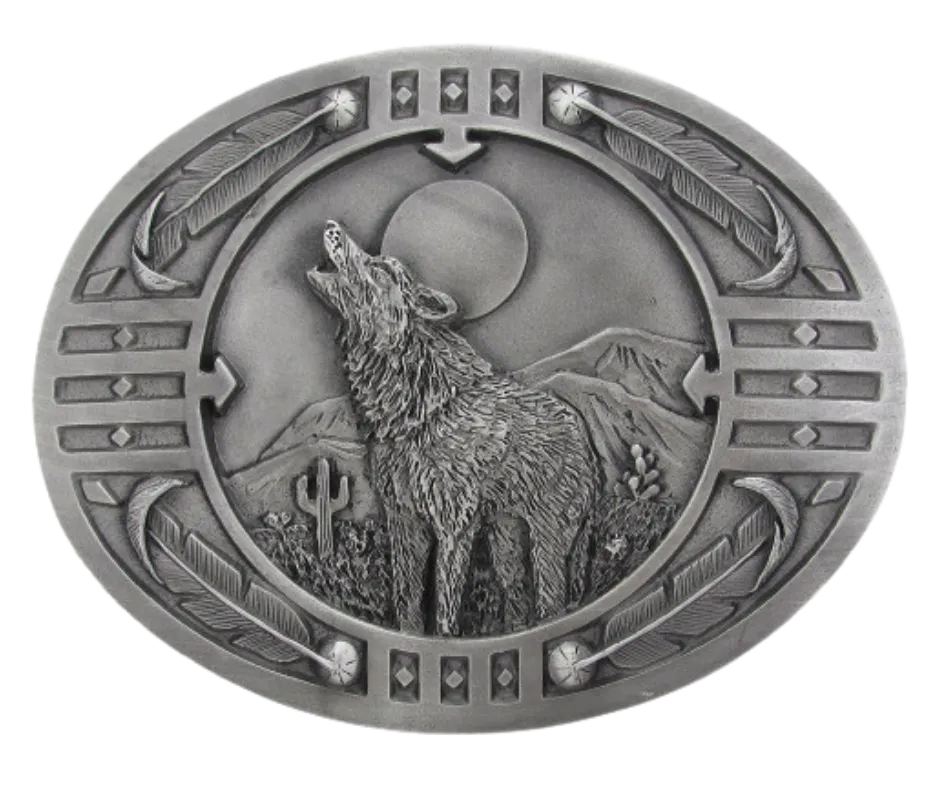 The "Howling the Moon" Belt Buckle