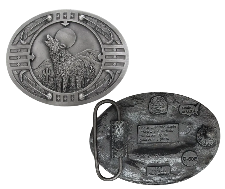 The "Howling the Moon" Belt Buckle