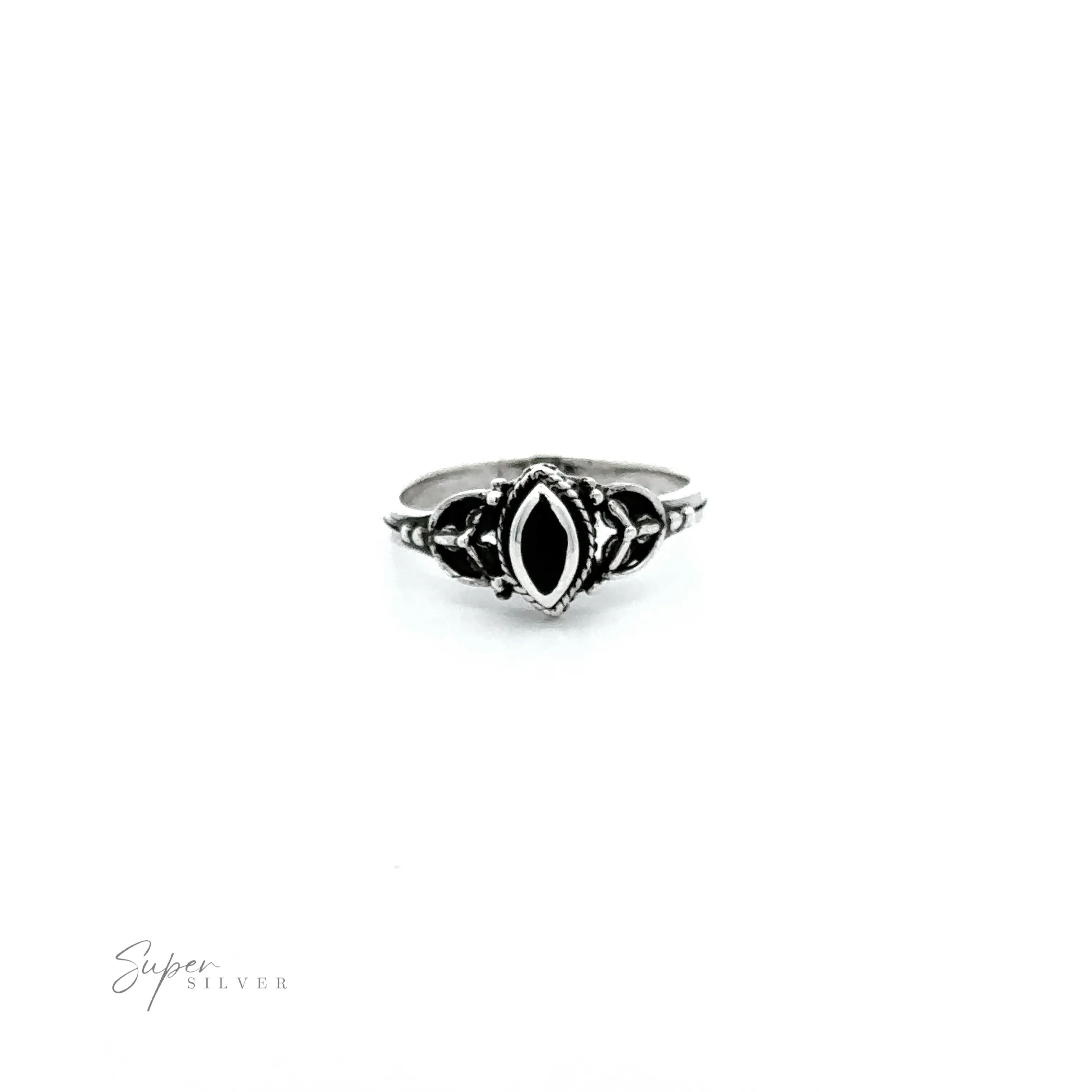 Tiny Marquise Inlay Stone Ring