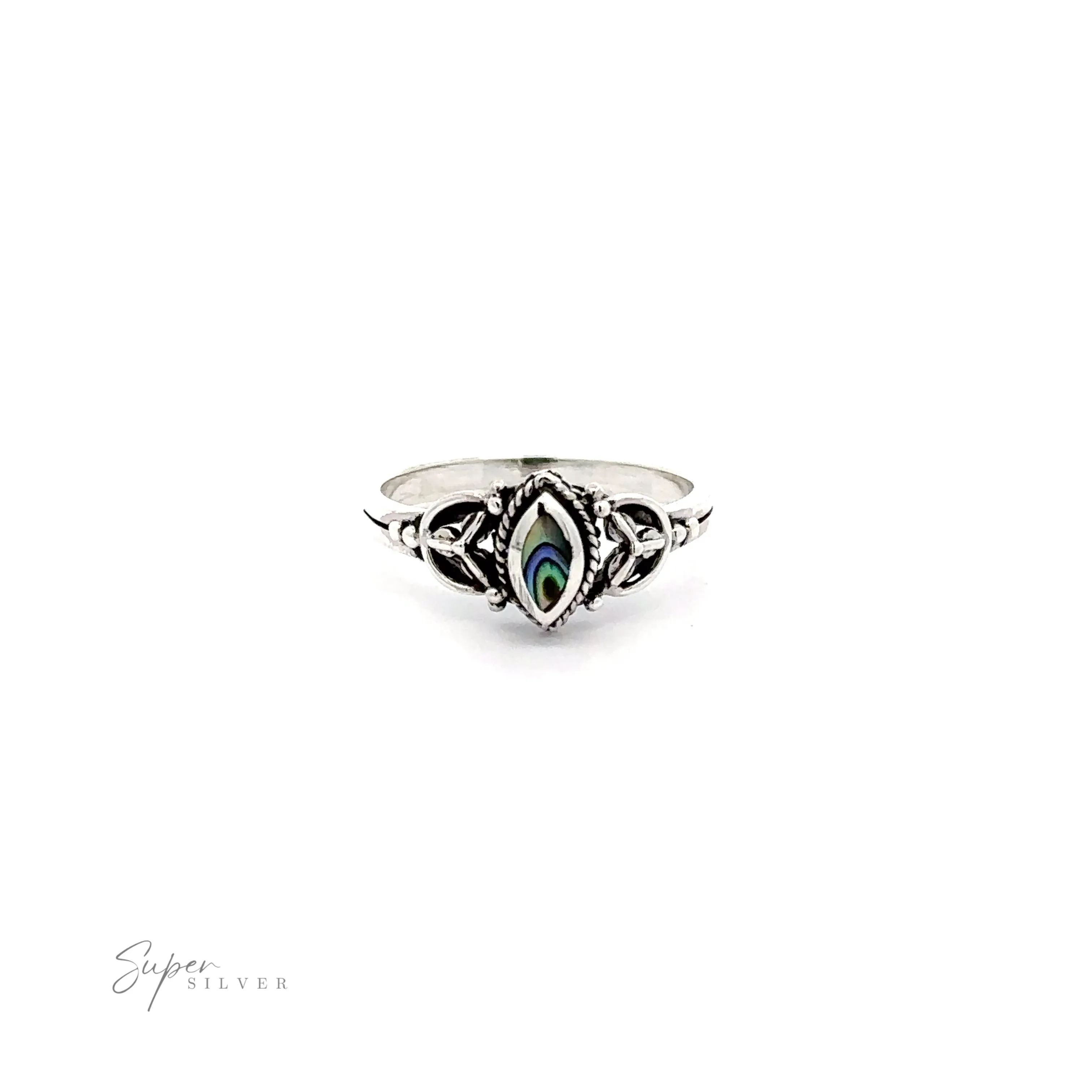 Tiny Marquise Inlay Stone Ring