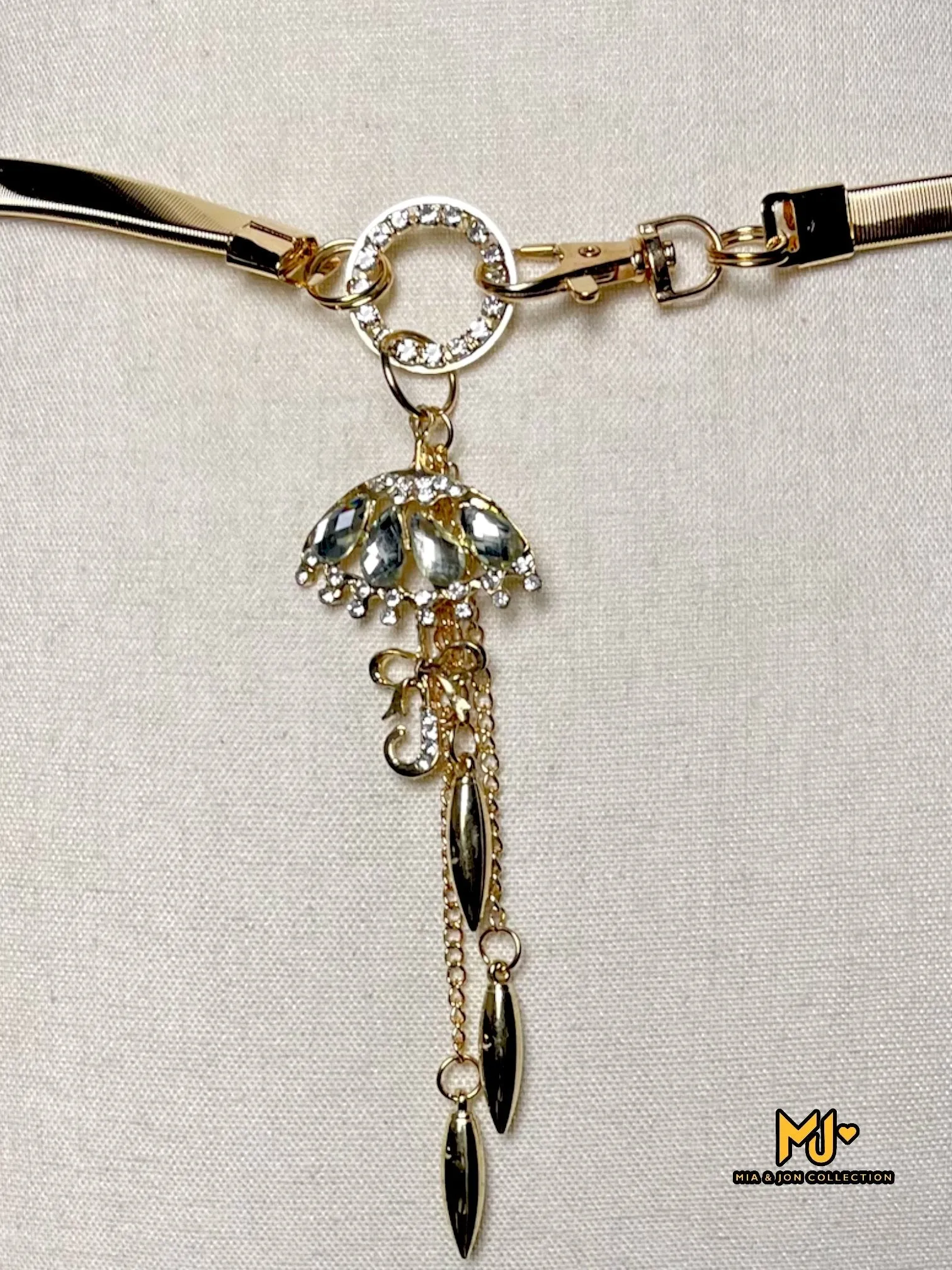 Umbrella Charm Metal Belt