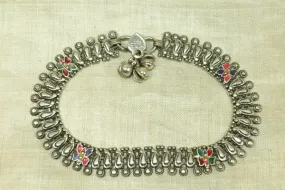 Vintage Silver Anklet with bells from India