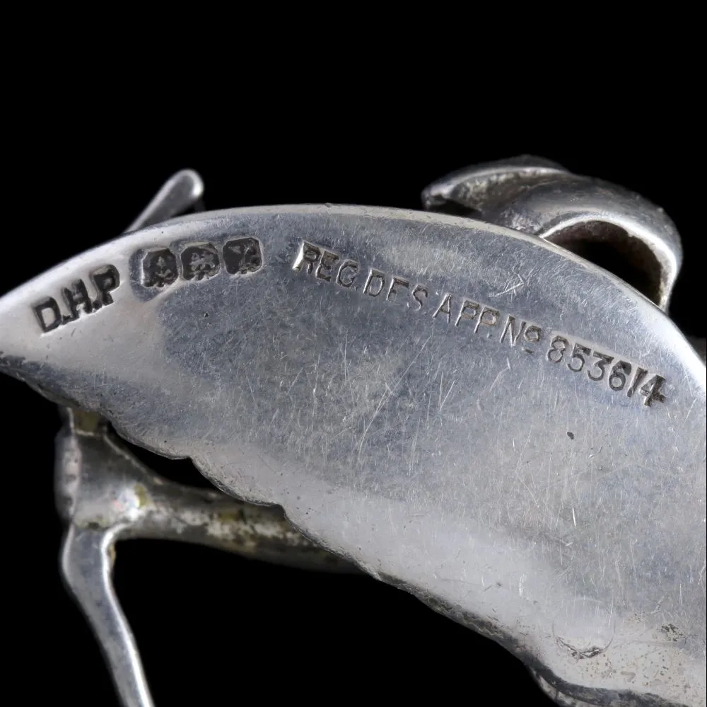 Vintage Sterling Silver Eros Brooch Dated 1948