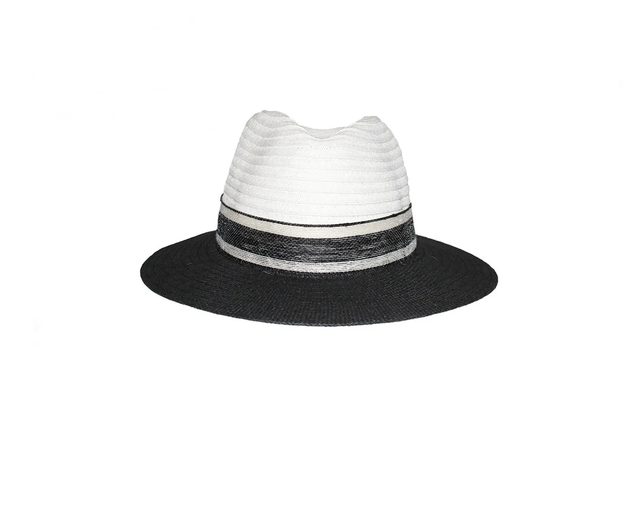 White & black Sun Hat - The St. Barth