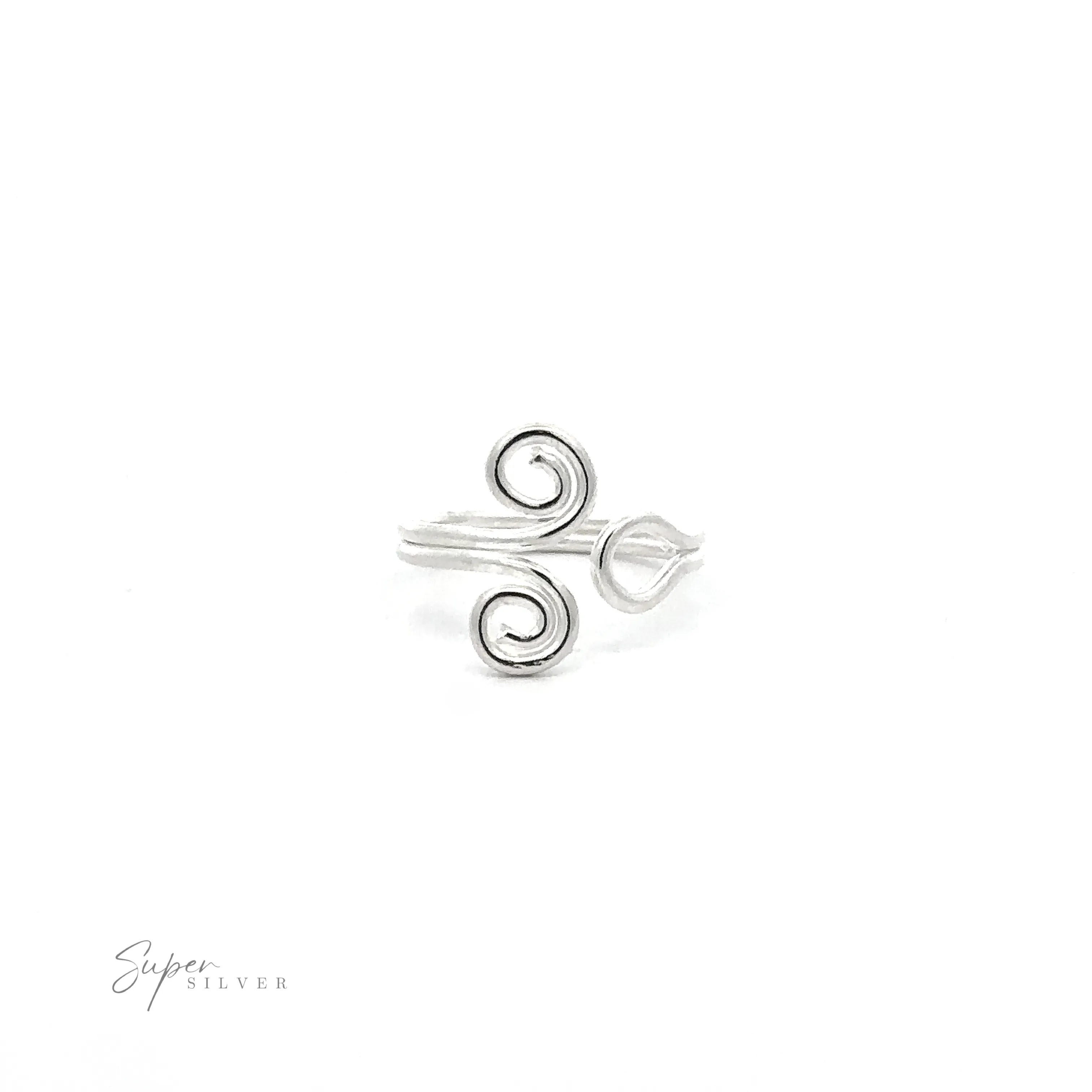 Wire Spiral Swirl Adjustable Toe Ring