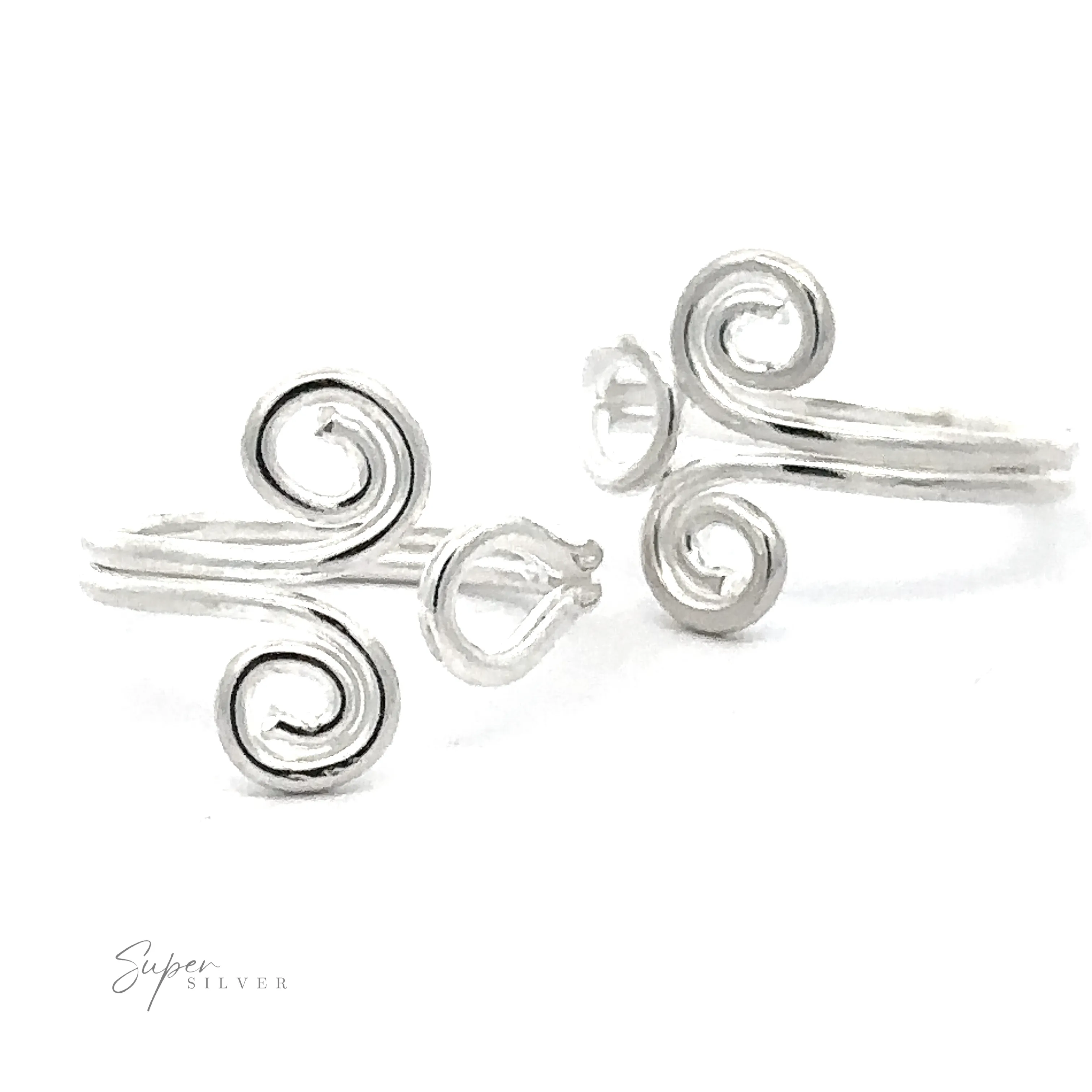 Wire Spiral Swirl Adjustable Toe Ring