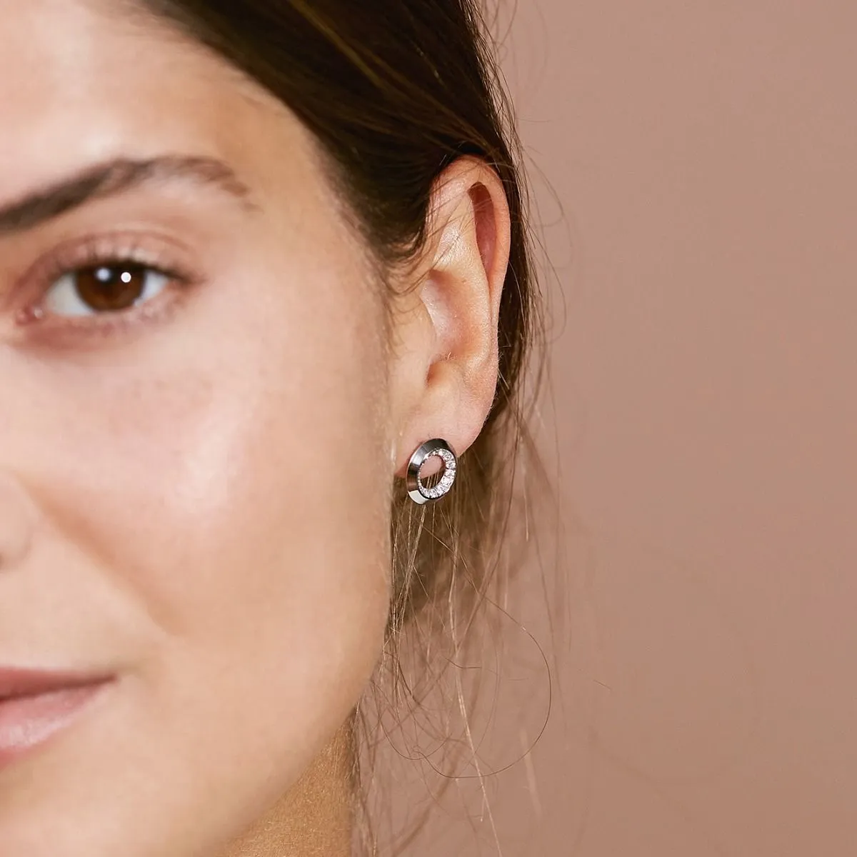 Zinnia Studs Steel